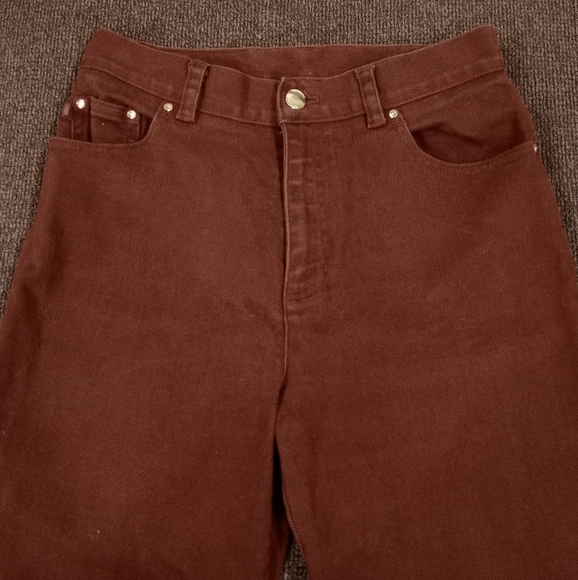 Lauren Jeans Co. Ralph Lauren Brown Mom Jeans Women's Size 4 Petite Retro Preppy - Picture 6 of 11